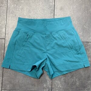 Athleta Trekkie North Shorts 0 High-Waisted Teal Shorts